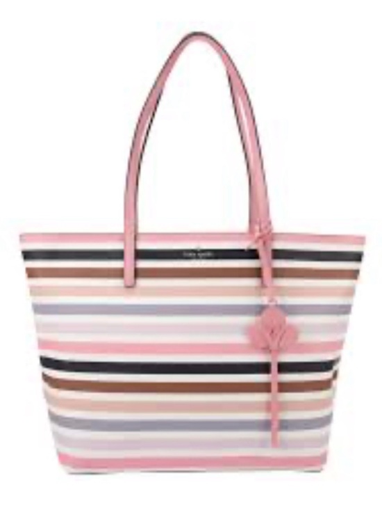 kate spade Handbags - Kate Spade  Kelsey Pink Multi-Color Stripe Tote NWOT